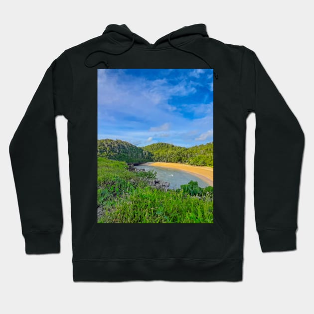 Lonely blue hut at Kasap lagoon sand beach Hoodie by kall3bu